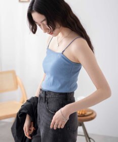 WEGO 【カップ付き】なちゅ盛れカップインショートキャミ