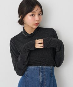 earth music&ecology シアーラメハイネックプルオーバー