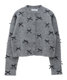 Green Parks ・ＡＮＤＳＥＡＲＣＨ　メニーリボンニットカーディガン