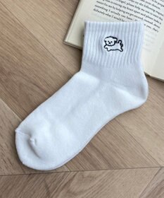 WEGO アンクルパイルゆる刺繍ソックス