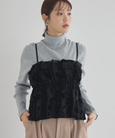 earth music&ecology ベロアフラワービスチェ