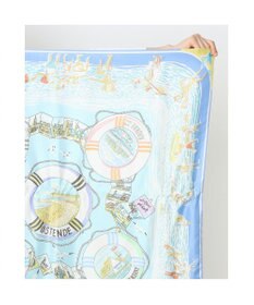 UNBILLION カシュネ cache nez / 横浜アーカイブツイルスカーフ「ベルギーの海」