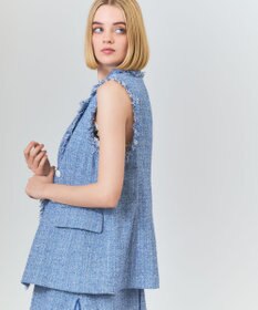 GRACE CONTINENTAL シャンブレーツイードジレ