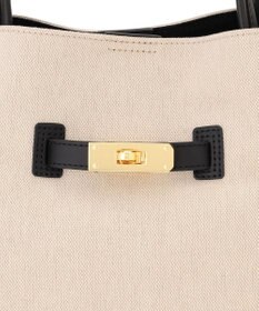 23区 VIOLAd'ORO キャンバス レザーコンビ 2WAY トートバッグ