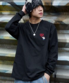 WEGO 【ユニセックス着用ITEM/MLサイズ展開】別注BENDAVISハートワンポイント刺繍T（LS）