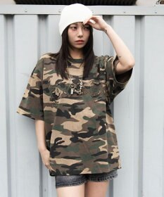 WEGO 【ユニセックス着用ITEM/MLサイズ展開】ブリーチダメージアップリケT（SS）