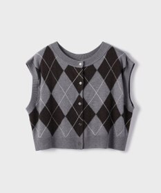 GRACE CONTINENTAL アーガイルニットベスト