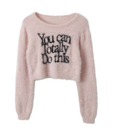 WEGO シャギーロゴコンパクトニット