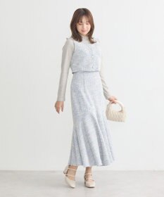 earth music&ecology カットソーツイードマーメイドスカート