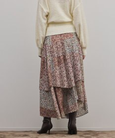 GRACE CONTINENTAL パッチワークプリントスカート