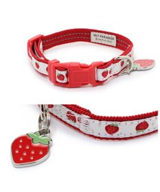 PET PARADISE ペットパラダイス 苺チャーム付き首輪 Ｓ