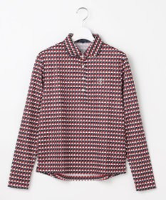 23区GOLF 【WOMEN】フラッグプリント長袖ポロシャツ