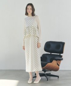 YECCA VECCA ドット柄バルーンキャミワンピース