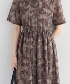 YECCA VECCA サファリ柄フレアシャツワンピース