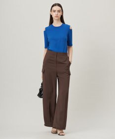 ICB 【接触冷感・UVケア・吸水速乾・防シワ・洗える】 ドレープツイル カーゴパンツ