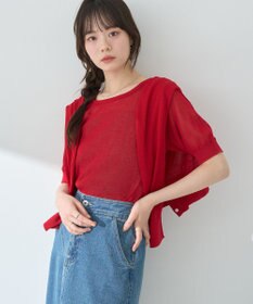 earth music&ecology ＳＥＴ２点シアーニットプルオーバー＋カーディガン