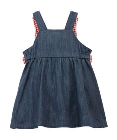 MIKI HOUSE HOT BISCUITS 【70-110cm】 さくらんぼ刺繍 デニム ジャンパースカート