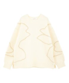 AMERICAN HOLIC ニュアンスライン柄ニットプルオーバー