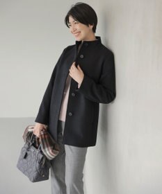 J.PRESS LADIES L ショートビーバー ボトルネック コート