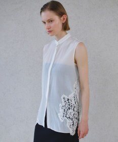 BEIGE， GALENA / レースコンビ シアーシャツ