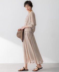 23区 L 【洗える】シャイニーシアーニット フレア スカート