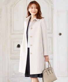J.PRESS LADIES スーパー110S ショートビーバー ステンカラー コート