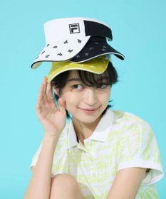 FILA GOLF／marie claire 【FILA GOLF】ロゴ柄サンバイザー