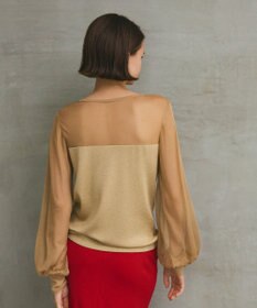 GRACE CONTINENTAL ラメコンビシアーニット