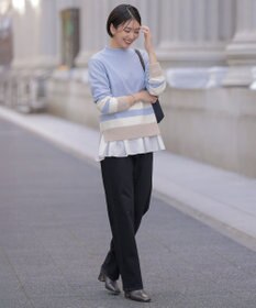 J.PRESS LADIES L 【WEB限定カラーあり】レイヤードジャージー フレア カットソー