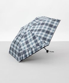 AURORA 【Ungrid（アングリッド）】ワンポイントフリルチェック柄プリント晴雨兼用傘（折りたたみ傘）