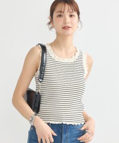 earth music&ecology フリルニットタンクトップ