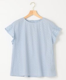 組曲 L エンブロイダリーレースフレンチスリーブ ブラウス