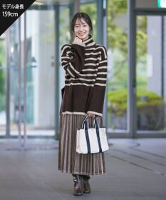 Tiaclasse 【洗える】ハイネックボーダープルオーバー