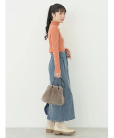 earth music&ecology やわらかタッチリブタートルネックプルオーバー