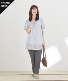 Tiaclasse カラーテーパードパンツ