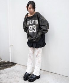 WEGO 【25年秋冬新作】2WAYグラフィックワンショルBIGスウェット