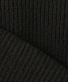 自由区 【洗える】テクスチャーコットンブレンド ビジューデザインニット