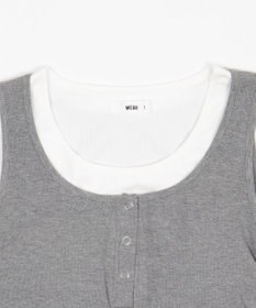 WEGO 【カップ付き】レイヤードデザインカップインタンク