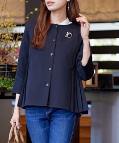 Tiaclasse L 【洗える】プリーツジャケット