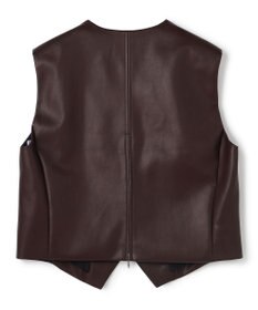 uncrave フェイクレザー ジレ