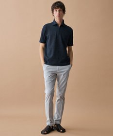 JOSEPH ABBOUD  【フランス産リネン×日本の技術・清涼感】ノルマンディリネントップジャージ ジップ ポロシャツ