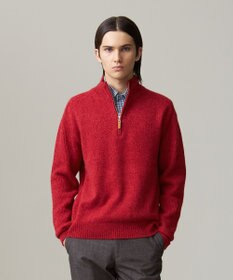 J.PRESS MEN 【Cash Lamb’s Wool】ハーフジップニット