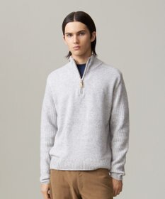 J.PRESS MEN 【Cash Lamb’s Wool】ハーフジップニット