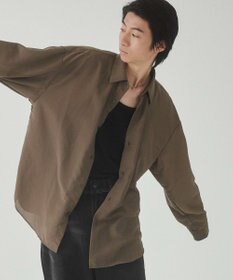 WEGO 【ユニセックス着用ITEM/SMLサイズ展開/冷房対策/紫外線対策】シアーBIGシャツ