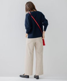 23区 L 【洗える】コンパクトコットンポリエステル Vネック ニット