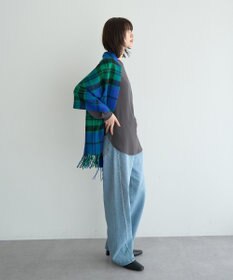 YECCA VECCA リブMIXジョーゼットブラウス