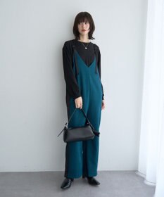 YECCA VECCA リブMIXジョーゼットブラウス