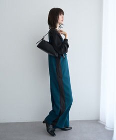 YECCA VECCA リブMIXジョーゼットブラウス