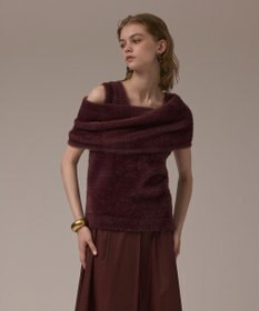 GRACE CONTINENTAL オフタートルニットトップ