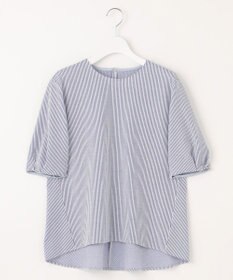 J.PRESS LADIES 【WEB限定カラーあり・抗菌消臭・吸水速乾】サッカージャージー 5分袖 ペプラム カットソー